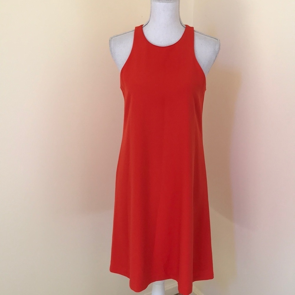 CREMIEUX size 4 orangish red sleeveless dress